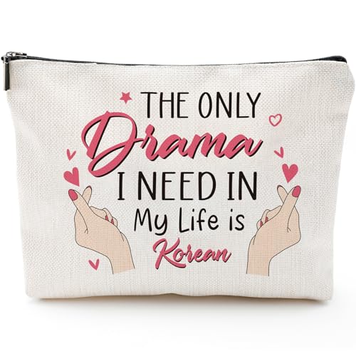 Sitsink Korean Drama Fan Gifts - Funny Gifts for K-pop Lovers, Small Makeup Bag Korean Stuff Merch Gifts for Women, Korean Accessories Essential Gifts for Friends Besties Birthday Christmas Gifts - Image 1