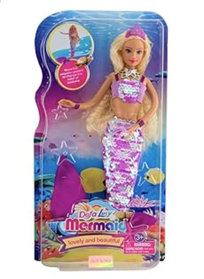 Defa - Defa 8433-PURPLE Mermaid Lucy Doll for Girls - Image 1