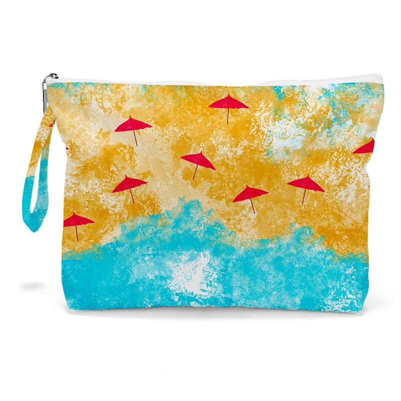 Fokongna Fokongna Travel Makeup Bag Zipper Pouch for Women Sister Friends Beach Pool Yoga Gym Clothes Diapers Ocean Sea Shells Starfish 