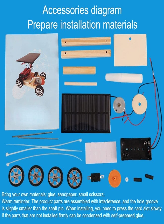 OULUN Solar Car Model Kits to Build, Science Experiment Kit for Applicable to Youth Age, Robotic Stem Project Build,Educational DIY STEM Set - Image 2