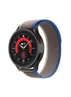 Trail Loop For Samsung Galaxy Watch 7 6 5 4 FE 40mm 44mm 45mm/Galaxy Watch 6 4 Classic 43mm 47mm 42mm 46mm  Nylon Sport Elasticity Strap -Grey/Blue