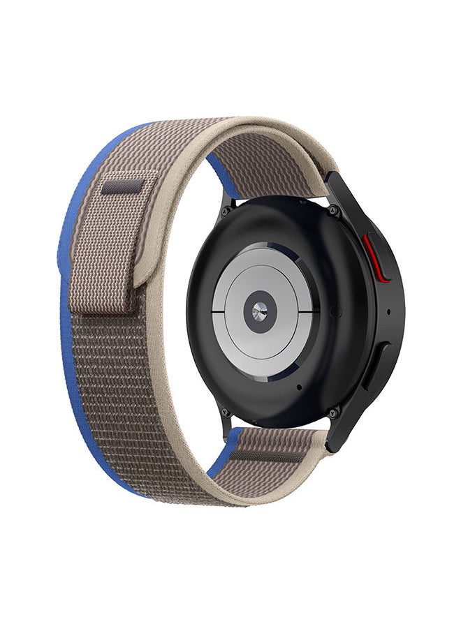 O Ozone - Trail Loop For Samsung Galaxy Watch 7 6 5 4 FE 40mm 44mm 45mm/Galaxy Watch 6 4 Classic 43mm 47mm 42mm 46mm  Nylon Sport Elasticity Strap -Grey/Blue - Image 1