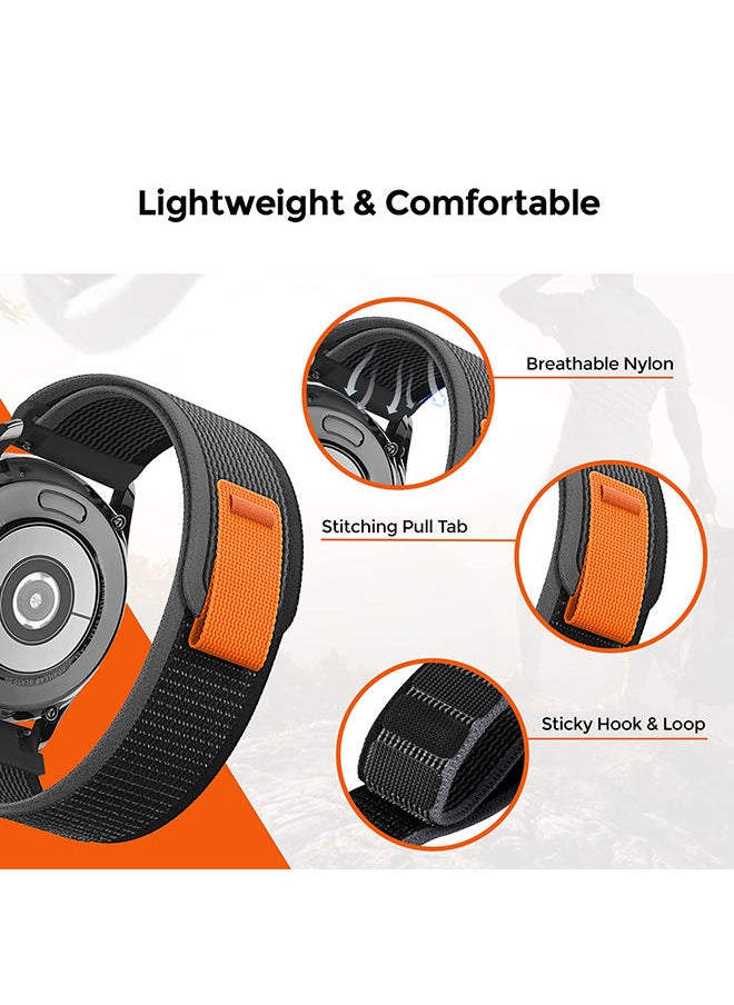 O Ozone - Trail Loop For Samsung Galaxy Watch 7 6 5 4 FE 40mm 44mm 45mm/Galaxy Watch 6 4 Classic 43mm 47mm 42mm 46mm  Nylon Sport Elasticity Strap -Grey/Blue - Image 1