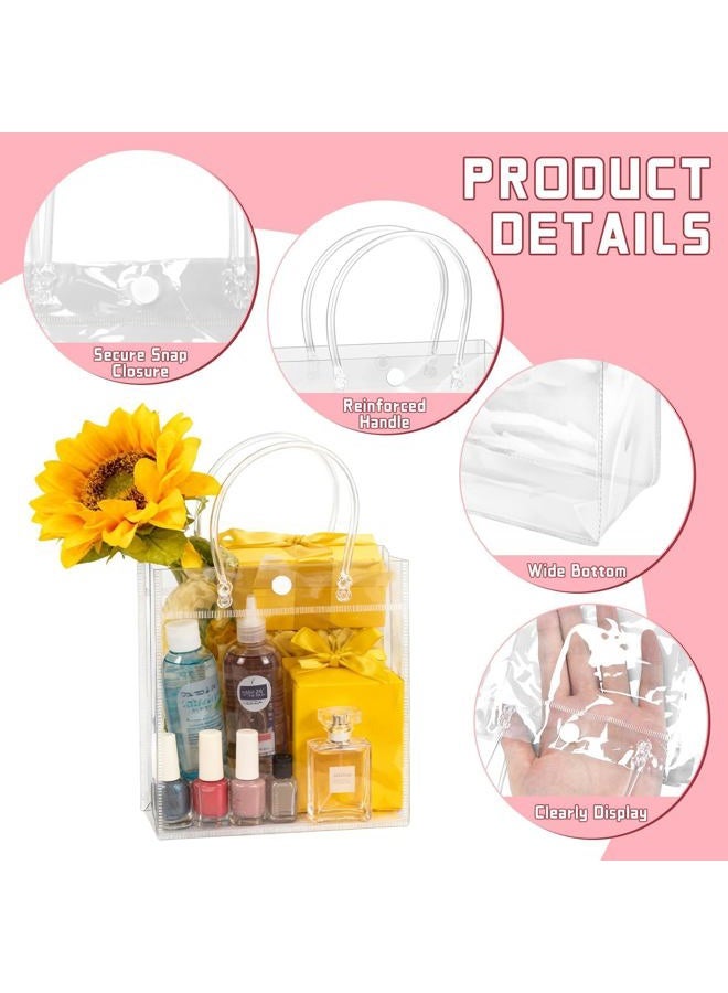 BadenBach 16 PCS Clear Gift Bags with Handle,9.84" x 9.84" x 3.54",Large Transparent Plastic Gift Wrap Bag Reusable Clear Party Favor Goodie Bags for Boutique Wedding Birthday Baby Shower Father's Day - Image 3