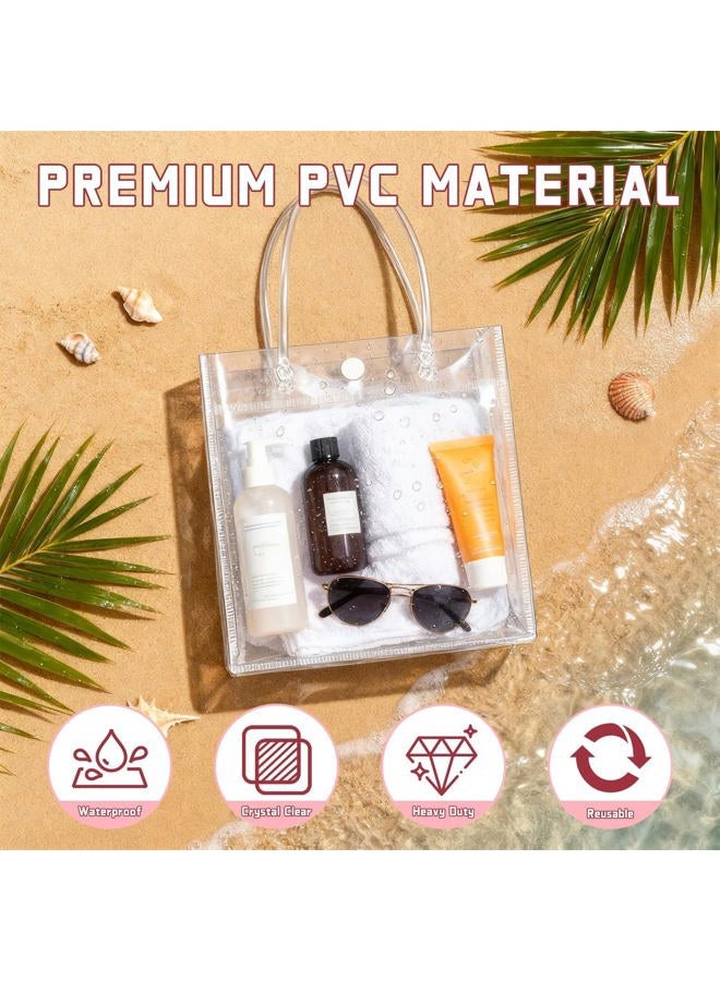 BadenBach 16 PCS Clear Gift Bags with Handle,9.84" x 9.84" x 3.54",Large Transparent Plastic Gift Wrap Bag Reusable Clear Party Favor Goodie Bags for Boutique Wedding Birthday Baby Shower Father's Day - Image 4