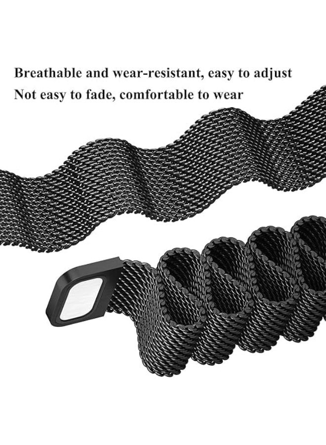 Ecosystem Metal Band Compatible with Samsung Galaxy Fit 3, Mesh Replacement Strap for Galaxy Fit3 Smartwatch, Adjustable Wristband with Secure Clasp, Comfortable & Durable Watch Band (Black, Mesh) - Image 4