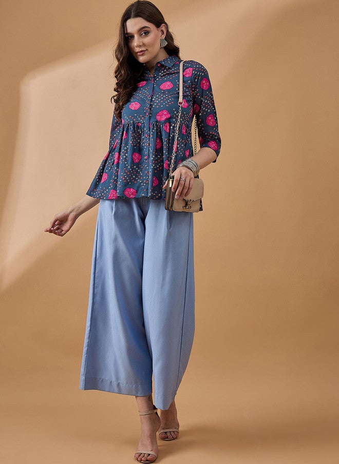Baizee Routes by All About You Floral Print Cotton Styled Back Top - Image 5