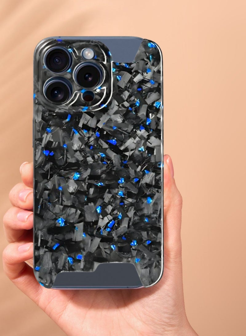 SOLARAE Real Aramid Carbon Fiber Ultra Thin Case Cover For iPhone 14 Pro Max (Blue) - Image 3