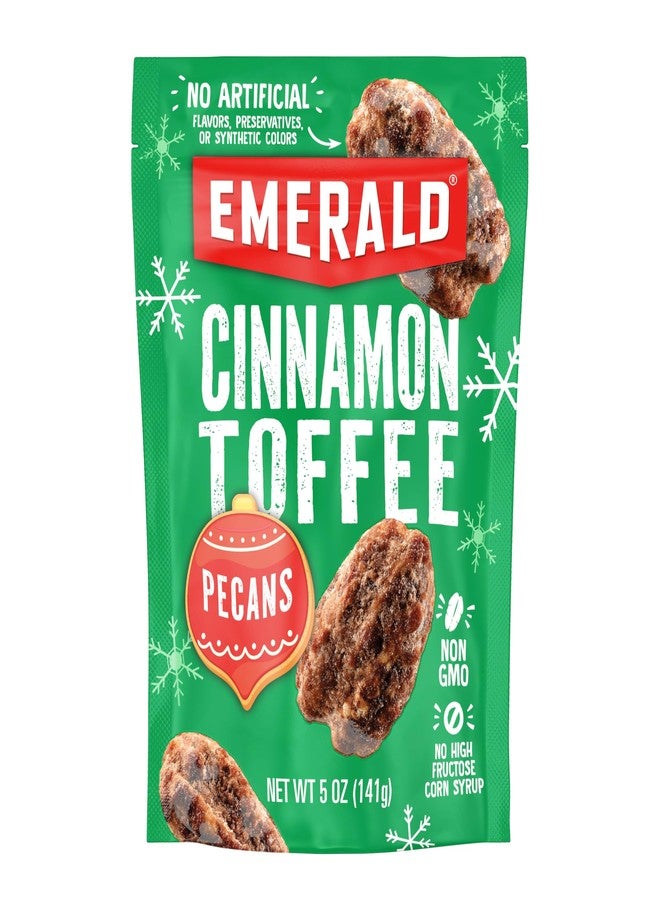 Emerald Nuts Cinnamon Toffee Pecans (1-Pack) | 5oz Resealable Bag | Kosher Dairy Certified, Non-GMO, Contains No Artificial Preservatives, Flavors or Synthetic Colors - Image 1