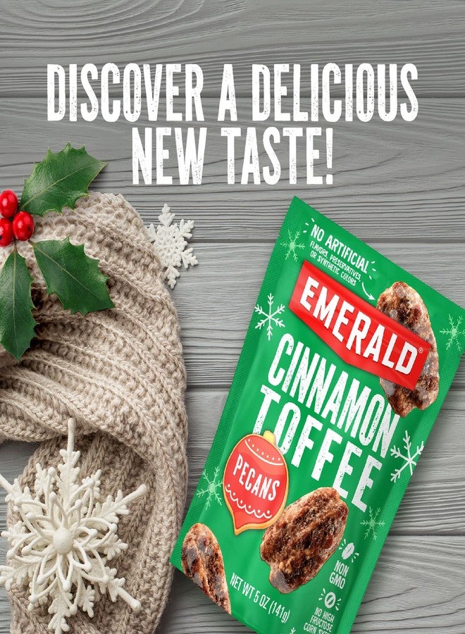 Emerald Nuts Cinnamon Toffee Pecans (1-Pack) | 5oz Resealable Bag | Kosher Dairy Certified, Non-GMO, Contains No Artificial Preservatives, Flavors or Synthetic Colors - Image 2