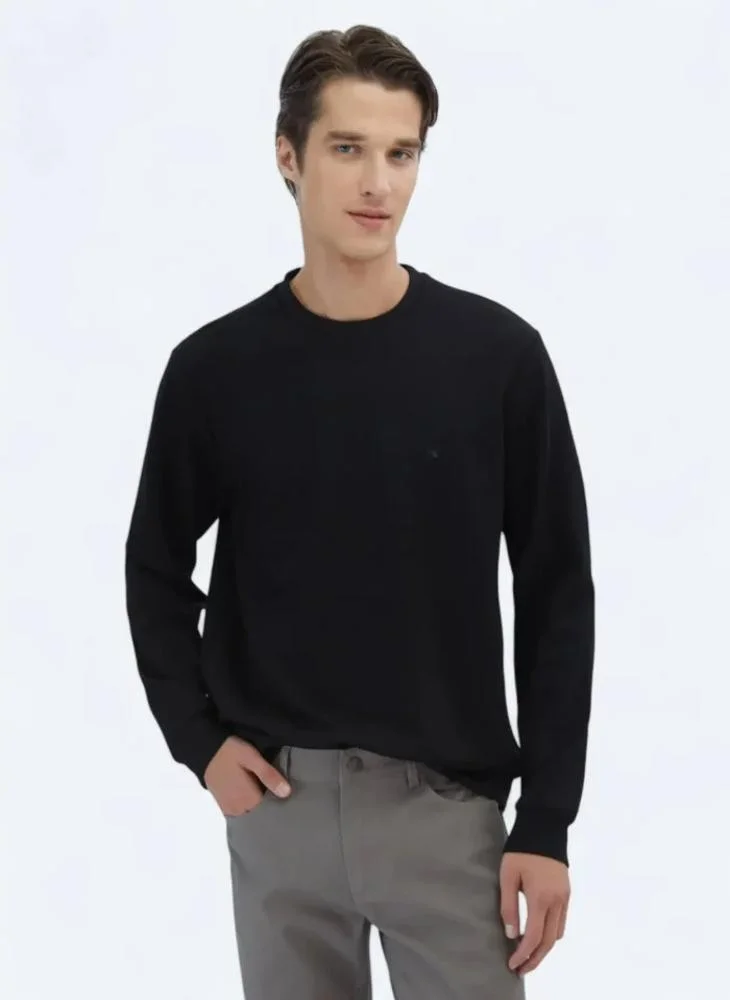 Kip Black Crew Neck Sweatshirt