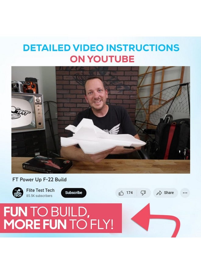 PowerUp POWERUP The 4.0 F-22 Raptor® Foam Jet Kit. DIY Smartphone-Controlled Plane. Outdoor STEM Kit for Hobbyists, Pilots, & Tinkerers. DIY Project for Kids, Teens & Adults. Licensed by Lockheed Martin®  - Image 3