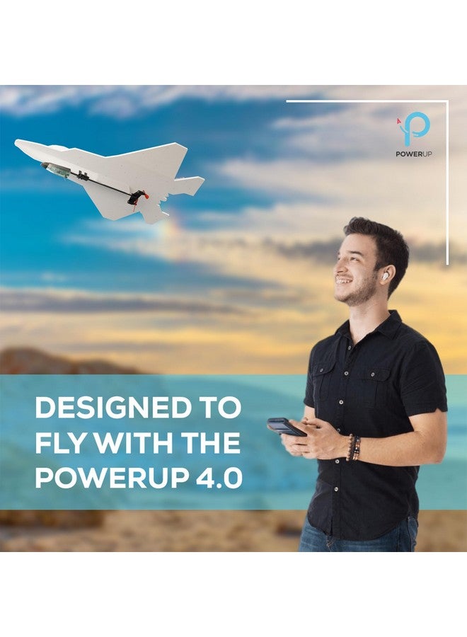 PowerUp POWERUP The 4.0 F-22 Raptor® Foam Jet Kit. DIY Smartphone-Controlled Plane. Outdoor STEM Kit for Hobbyists, Pilots, & Tinkerers. DIY Project for Kids, Teens & Adults. Licensed by Lockheed Martin®  - Image 4