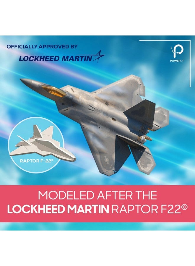 PowerUp POWERUP The 4.0 F-22 Raptor® Foam Jet Kit. DIY Smartphone-Controlled Plane. Outdoor STEM Kit for Hobbyists, Pilots, & Tinkerers. DIY Project for Kids, Teens & Adults. Licensed by Lockheed Martin®  - Image 2