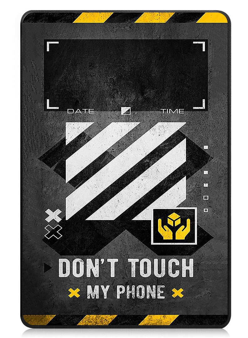 Theodor Protective Flip Case For Samsung Galaxy Tab A9 With Trifold Stand Auto Wake Sleep Shockproof Cover Dont Touch My Phone 1 - Image 1