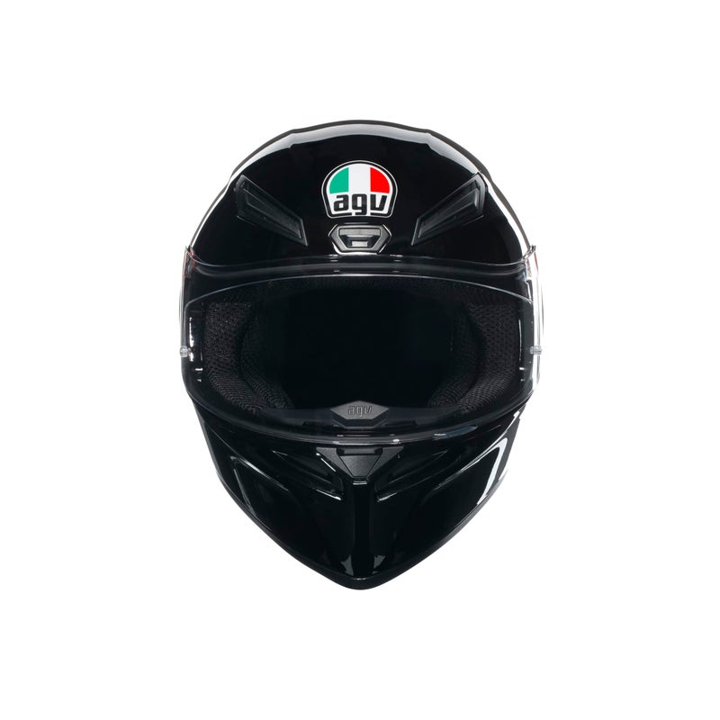 AGV - Helmet K1 S E2206, Full-face Motorbike Helmet, ECE, for Men, Racing Style with Spoiler, Air Intakes and Scratch Resistant Visor, 190° Field of View, with Intercom Ready, Black - Image 2