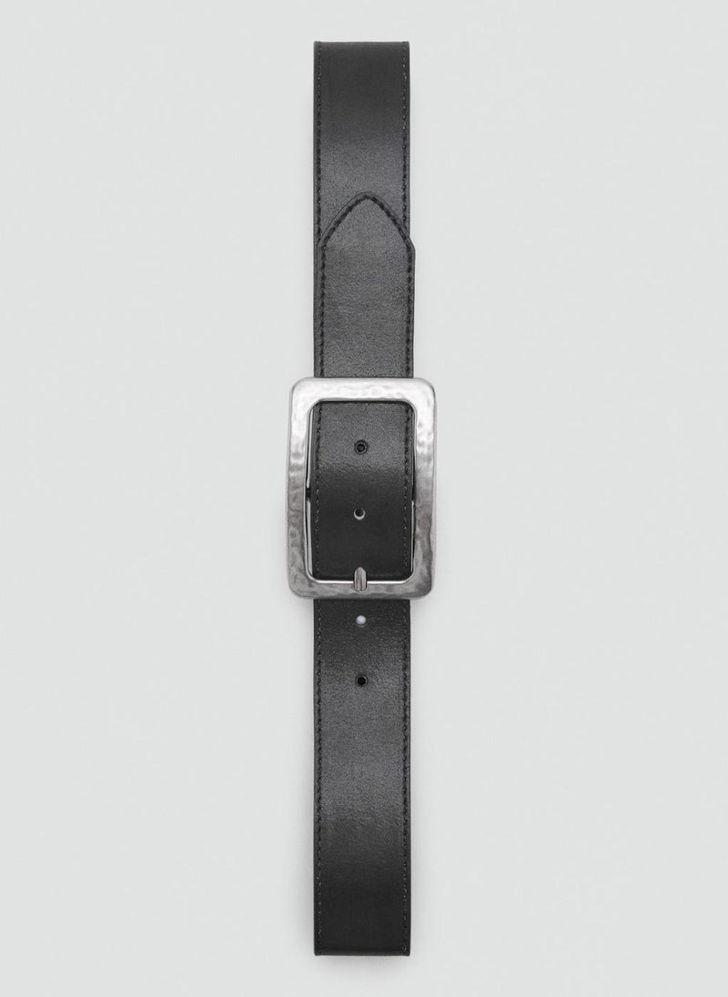 MANGO Textured Square Buckle Belt  - Image 2
