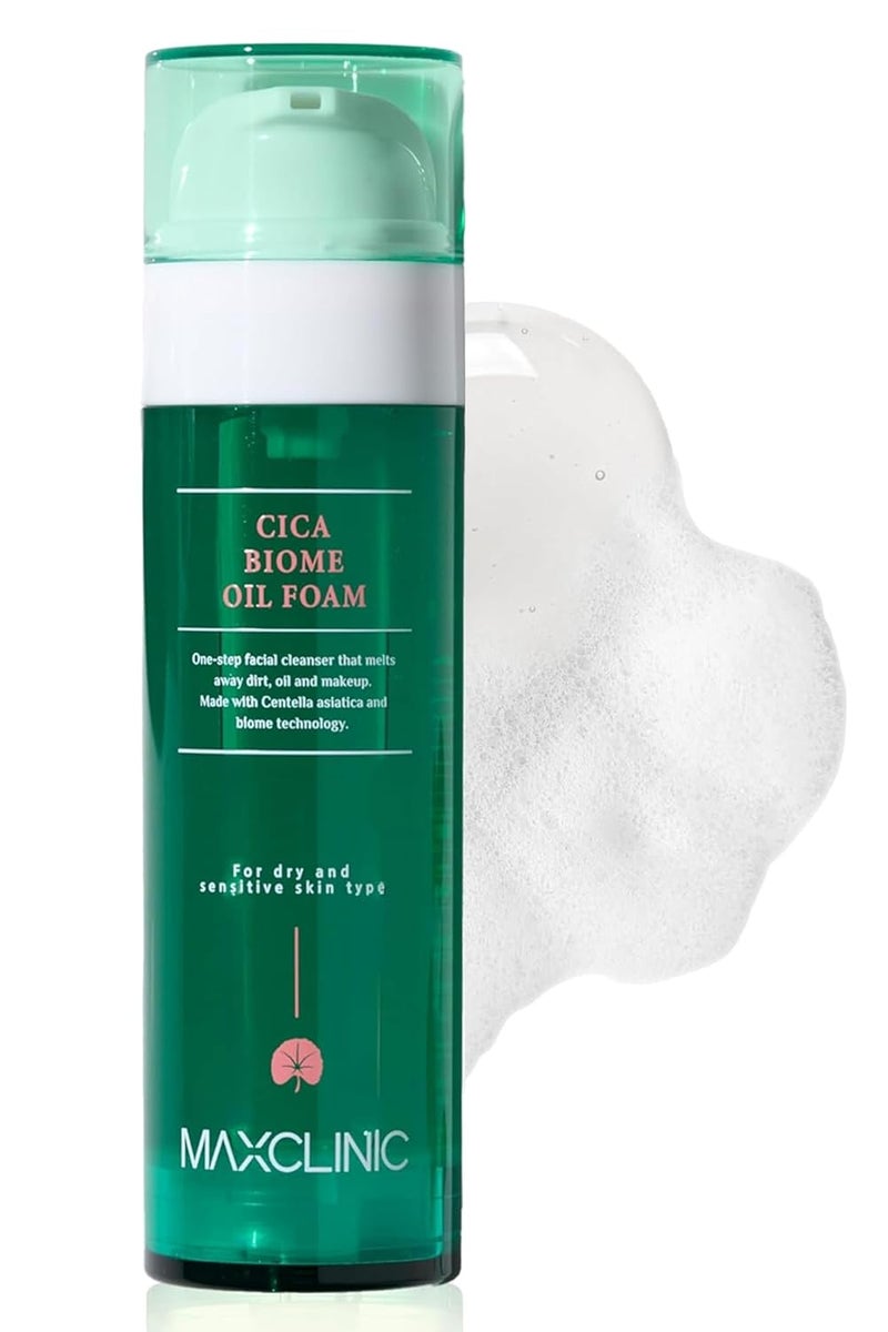 KBeauty Cica Biome Oil to Foam  AllinOne Korean Face Wash Oil Based Foaming Facial Cleanser  Deeply Hydrating  Moisturizing Makeup Deep Cleansing Oil for Sensitive Skin 388 fl oz