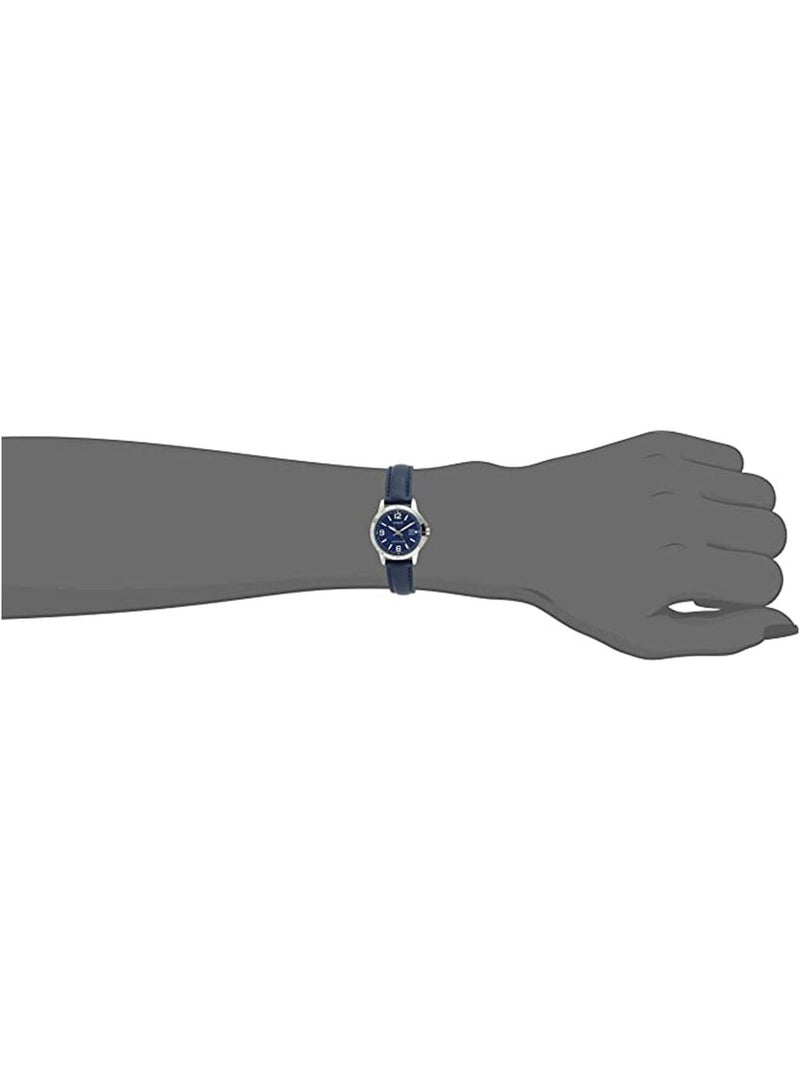 CASIO Women's Leather Round Shape Analog Watch LTP-V004L-2BUDF - 35 mm - Blue - Image 4