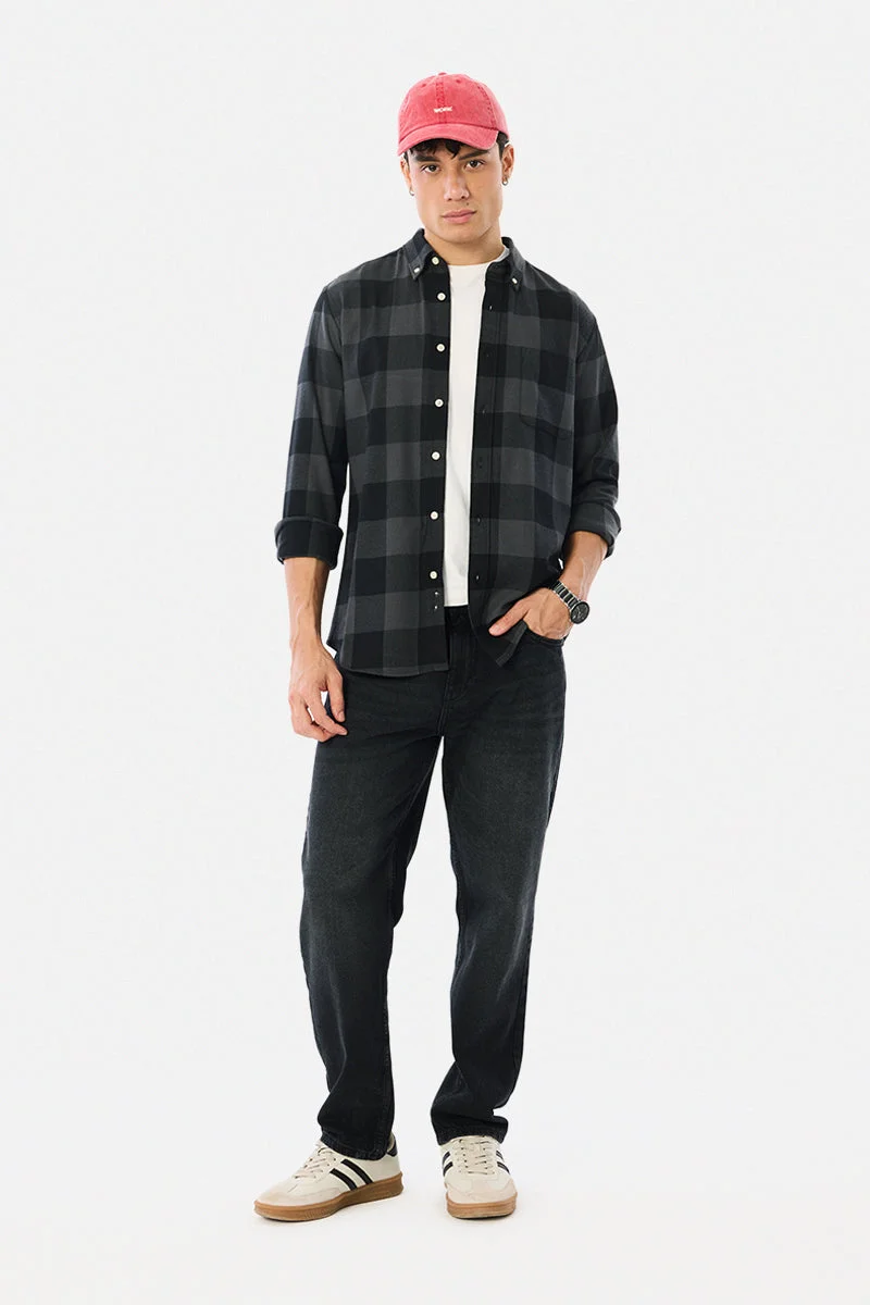 SNITCH Light Weight Flannel Slim Fit Checks Shirt