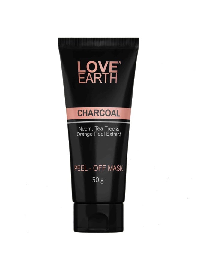 حب الارض قناع التقشير بالفحم مع الفحم المنشط وخلاصة النيم لإزالة حب الشباب والبثور والرؤوس البيضاء 50غم - Image 1