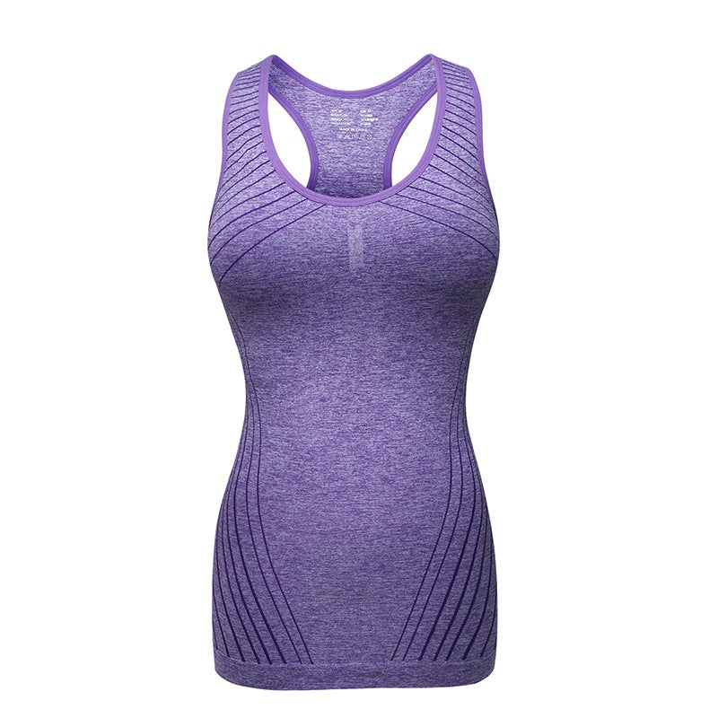 Generic Special offer sports short-sleeved shorts pants running fitness tight quick-drying breathable sweat-absorbent slim-fit top yoga clothes 0404 purple