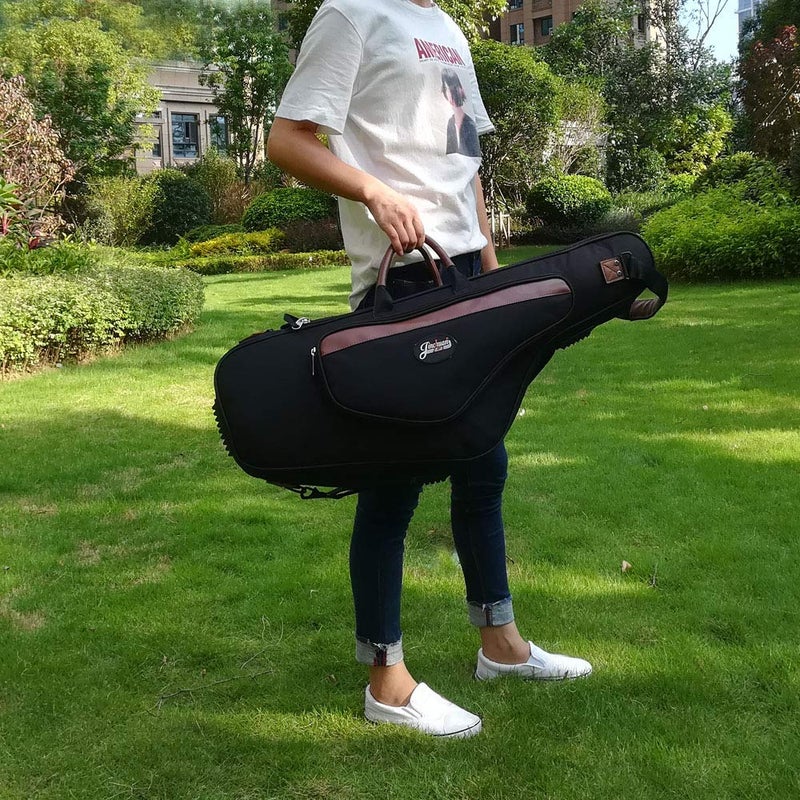 Xinlinke Tenor Saxophone Case Lightweight Soft Padded Bb Sax Gig Bag with Backpack Straps - Image 3