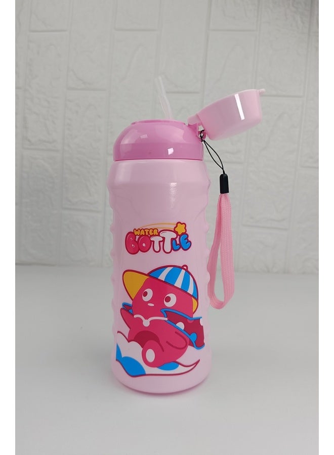 Toshionics 1L Portable Plastic Bento Lunch Box Set with Cute Cartoon Design, Water Tumbler , Spoon and Fork, Sauce Container with 2 Compartments BPA-Free and Lightweight Food Box for Kids – Ideal use in Home and Travel, Daycare, Preschool and Back to School Lunchbox – 17x12x5 cm - Image 4