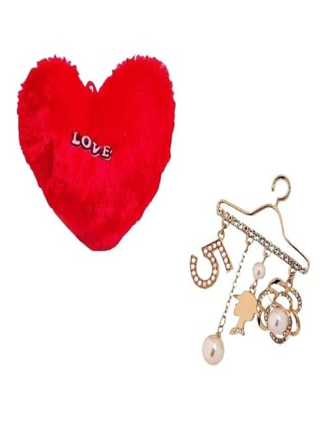 Vientiq Valentine's Day Combo Set Hanger Brooch & Herat Pillow - Image 1