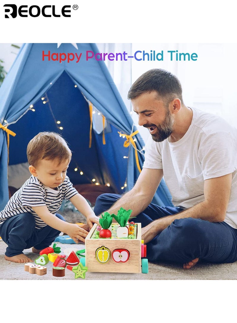 REOCLE Baby's Montessori Wooden Toy with Shape Sorting and Fine Motor Skill Design Educational Learning Toy with Sensory Development for Toddlers - Image 3