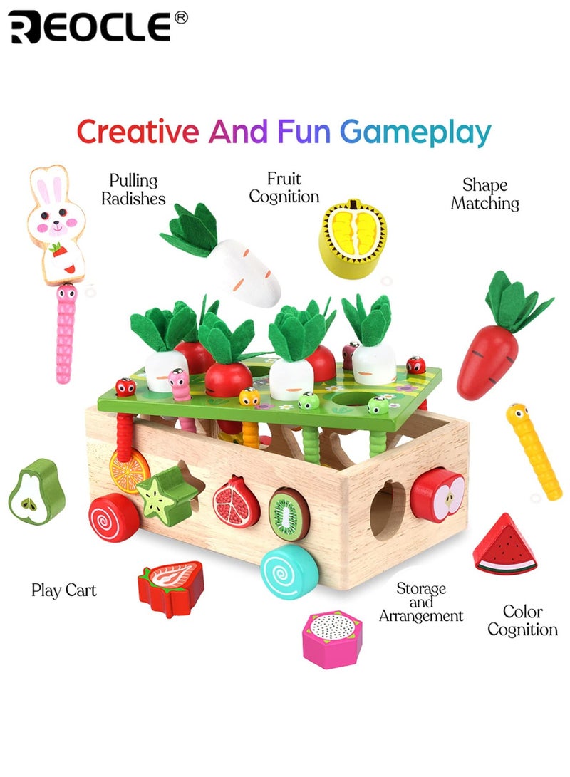 REOCLE Baby's Montessori Wooden Toy with Shape Sorting and Fine Motor Skill Design Educational Learning Toy with Sensory Development for Toddlers - Image 2