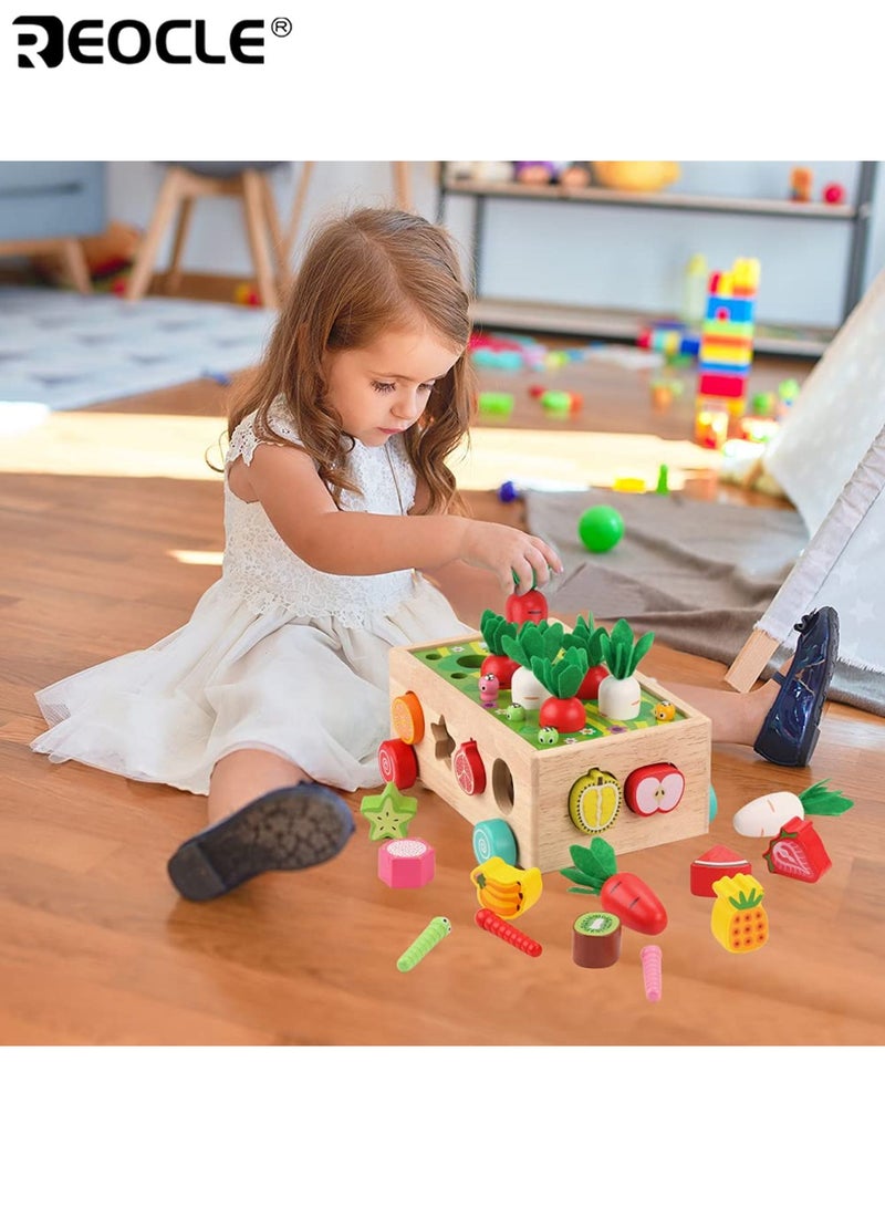 REOCLE Baby's Montessori Wooden Toy with Shape Sorting and Fine Motor Skill Design Educational Learning Toy with Sensory Development for Toddlers - Image 4