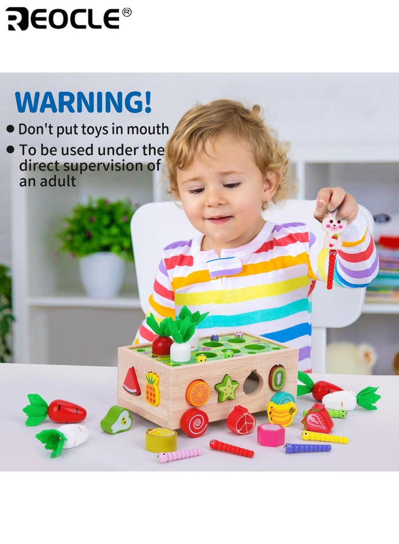 REOCLE Baby's Montessori Wooden Toy with Shape Sorting and Fine Motor Skill Design Educational Learning Toy with Sensory Development for Toddlers - Image 5