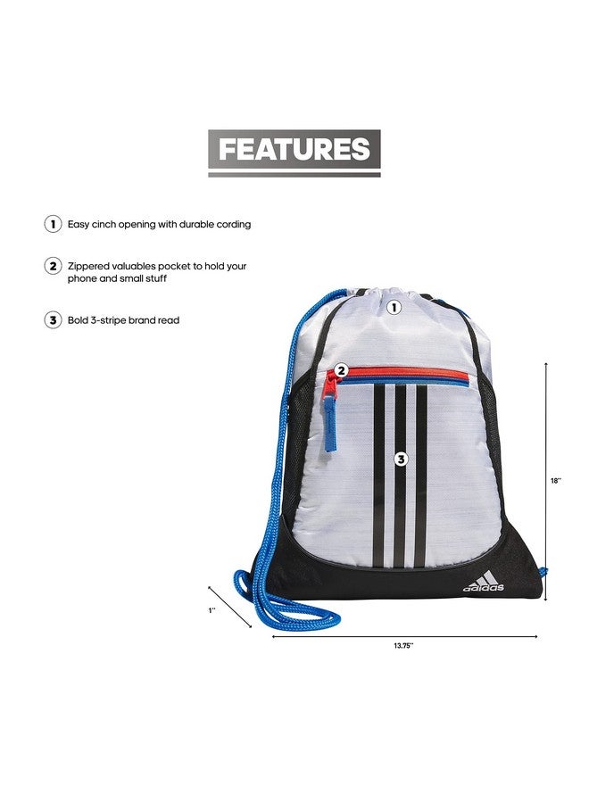 Adidas حقيبة ستيك باك أليانس II ثنائية اللون أبيض شفاف أونيكس أزرق ملكي ساطع أسود - Image 3