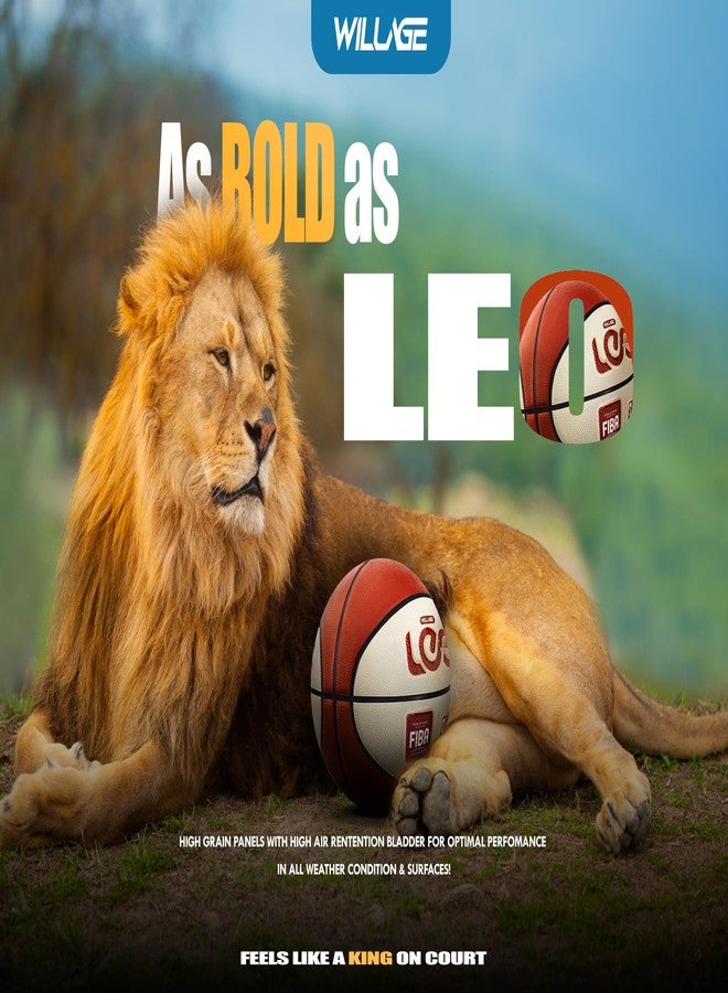 WILLAGE® Basketball | Basketball Size 7 | Professional Indoor/Outdoor Tarining Basketball | Leo - Image 3