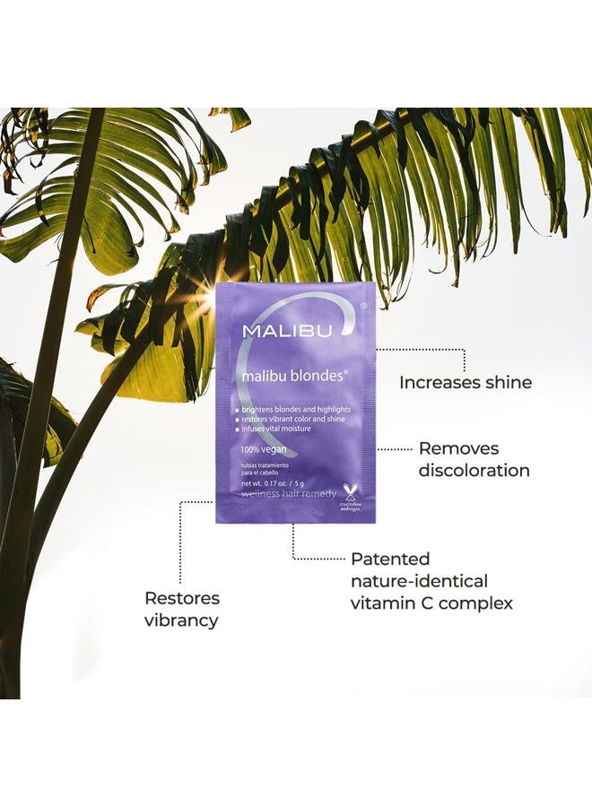 Malibu C Blondes Wellness Remedy - Removes Discoloration from Bleached, Highlighted or Natural Blonde Hair + Restores Vibrance and Shine with Vitamin C Complex (1 Packet) - Image 3