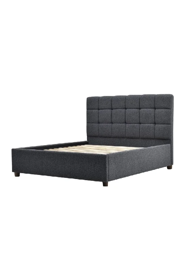 ميكاسا سرير عالي الجودة ومتين رمادي داكن 86.242 × 86.242 × 86.242 سم DS-B062-BED 1.8M*2M