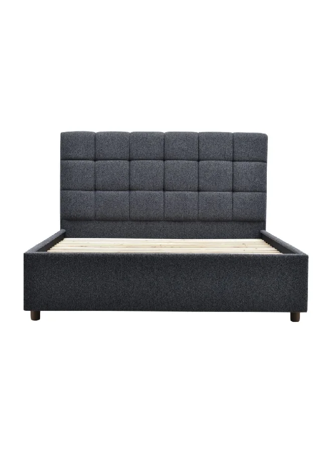 ميكاسا سرير عالي الجودة ومتين رمادي داكن 86.242 × 86.242 × 86.242 سم DS-B062-BED 1.8M*2M