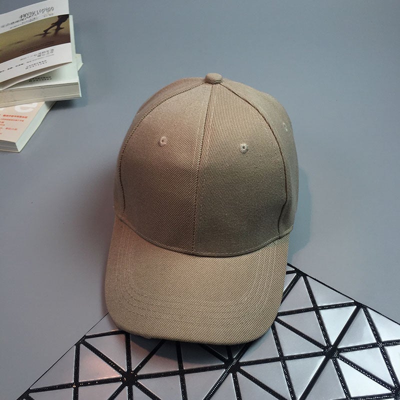 Korean Ulzzang Solid Curved Cap Unisex Baseball HatB13204 Mao Qing Cap Khaki B13204 Mao Qing Cap Khaki 