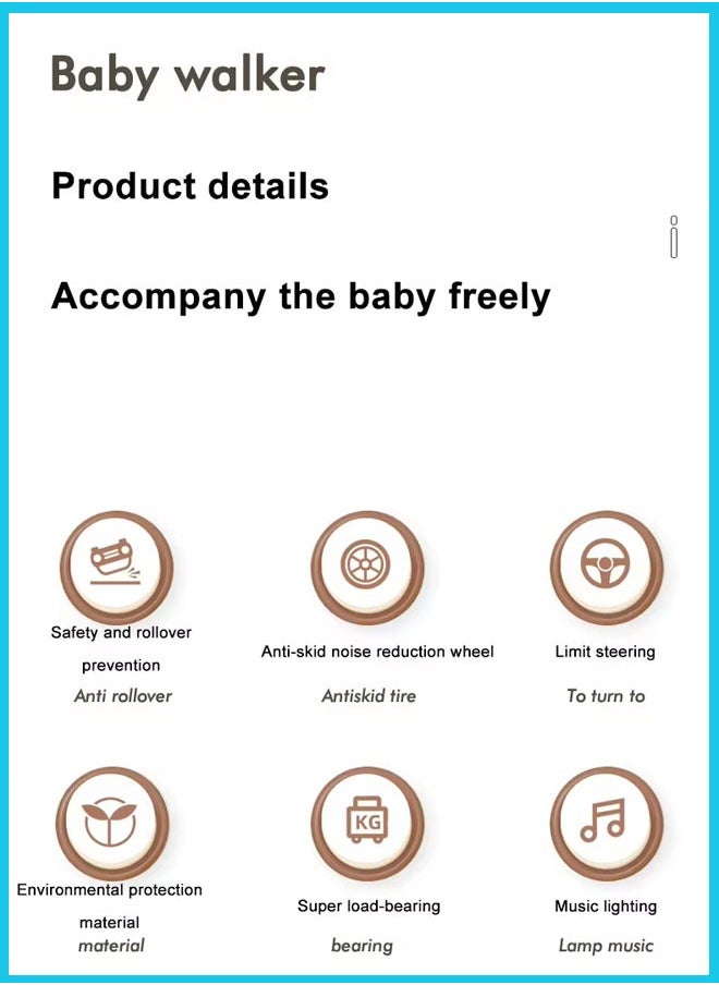 Berma Baby - دراجة التوازن للأطفال من عمر 12 إلى 36 شهرًا، هدايا للأولاد والبنات، أفضل هدية لعيد الميلاد الأول، مشاية للأطفال بدون دواسة، دراجة ذات 4 عجلات - Image 1