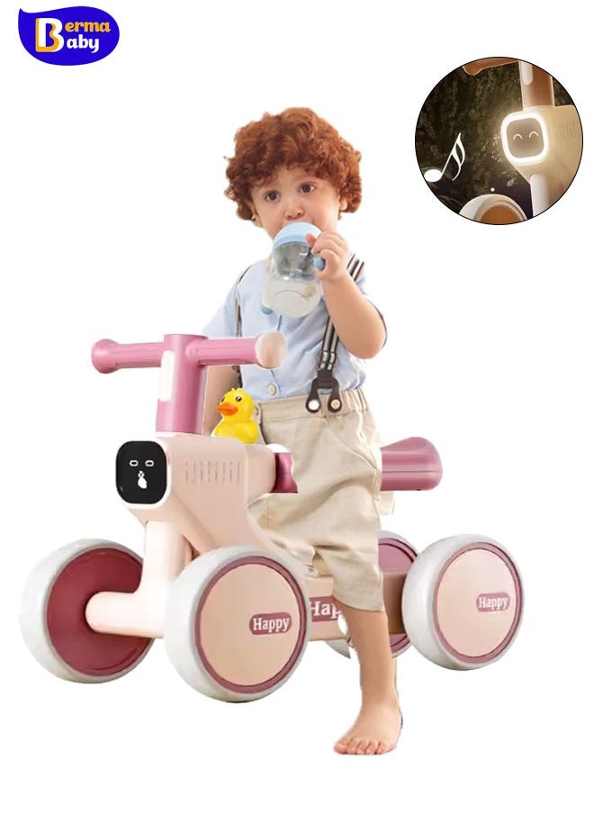 Berma Baby - دراجة التوازن للأطفال من عمر 12 إلى 36 شهرًا، هدايا للأولاد والبنات، أفضل هدية لعيد الميلاد الأول، مشاية للأطفال بدون دواسة، دراجة ذات 4 عجلات - Image 1