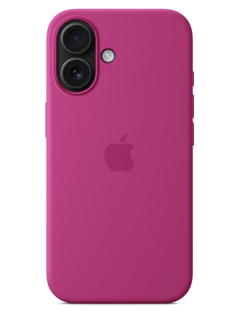 eBarakah - iPhone 16 Silicone Case Compatible with MagSafe | Premium Shockproof, Soft Touch, Durable Protection | Stylish Colors | MagSafe Compatible iPhone Case | Fuchsia - Image 1