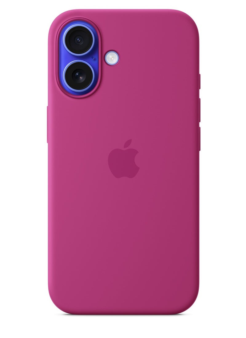eBarakah - iPhone 16 Silicone Case Compatible with MagSafe | Premium Shockproof, Soft Touch, Durable Protection | Stylish Colors | MagSafe Compatible iPhone Case | Fuchsia - Image 1