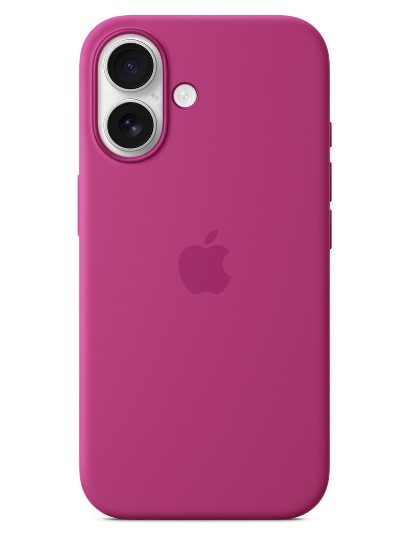 eBarakah - iPhone 16 Silicone Case Compatible with MagSafe | Premium Shockproof, Soft Touch, Durable Protection | Stylish Colors | MagSafe Compatible iPhone Case | Fuchsia - Image 1