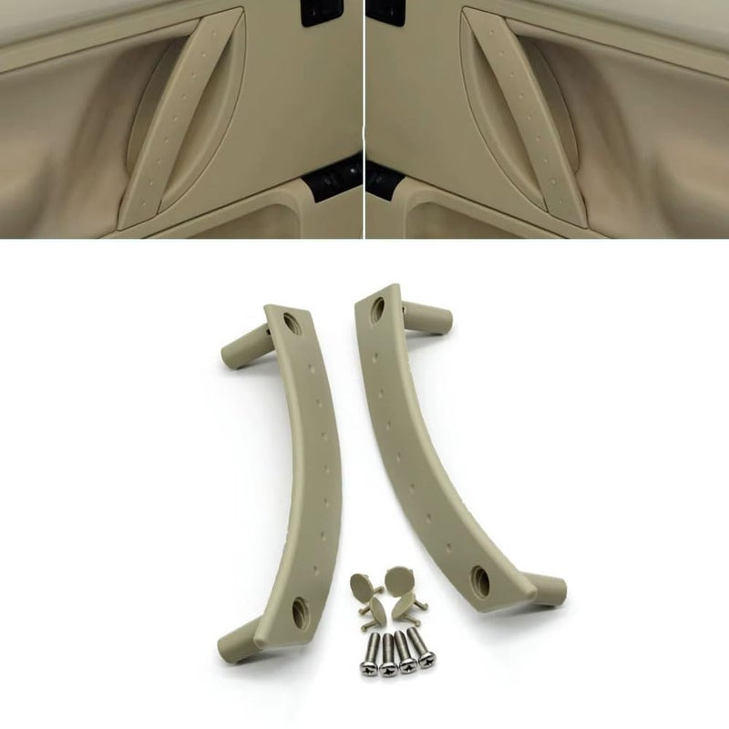 Goodithy 2PCS Door Pull Handle Covers for Volkswagen VW Beetle Interior LeftRight Door Handle Panel Set Trim Replacement 19982010 1C0867171A1C0867172A Beige - Image 2