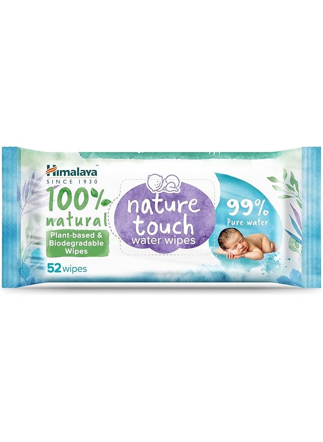 Himalaya Baby Nature Touch Water Wipes Gentle On Sensitive Skin 99% Pure Water And Organic Coconut Oil  - Image 1