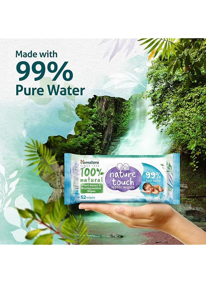 Himalaya Baby Nature Touch Water Wipes Gentle On Sensitive Skin 99% Pure Water And Organic Coconut Oil  - Image 5