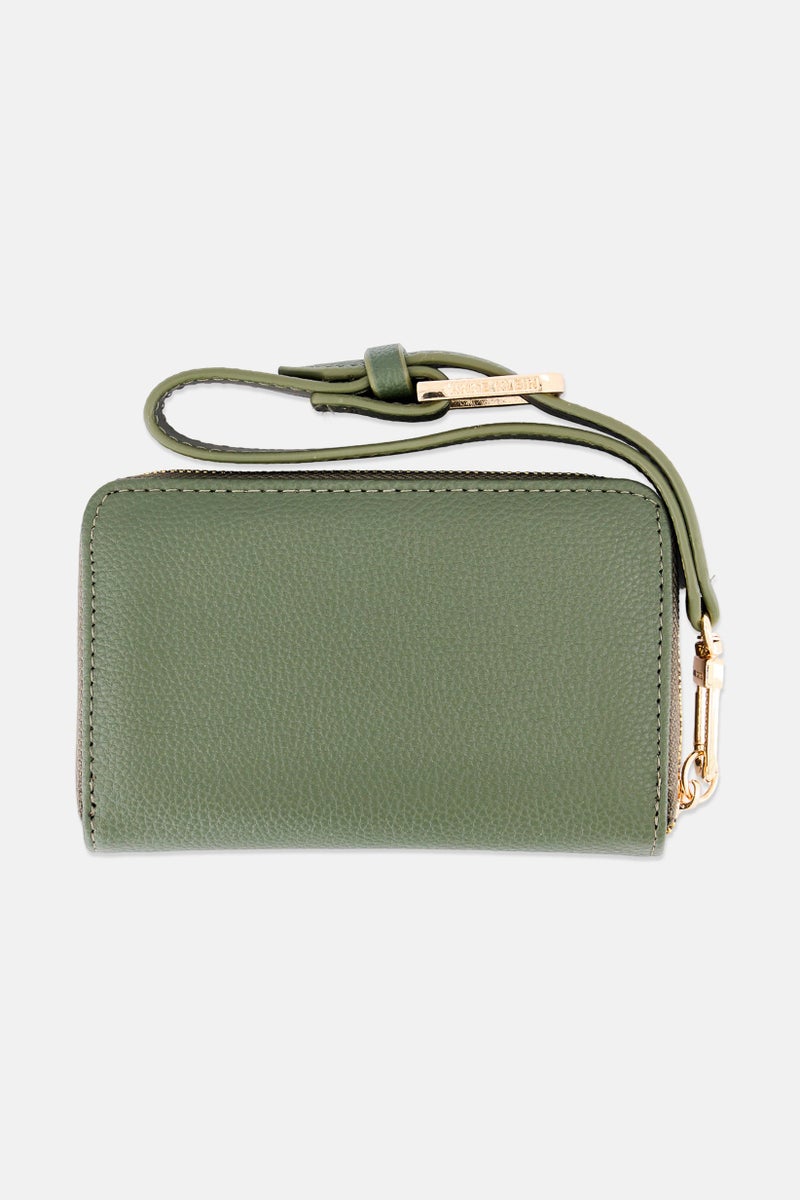 ANNE KLEIN Women Brand Logo Leather Wallets, Dark Olive - Image 2