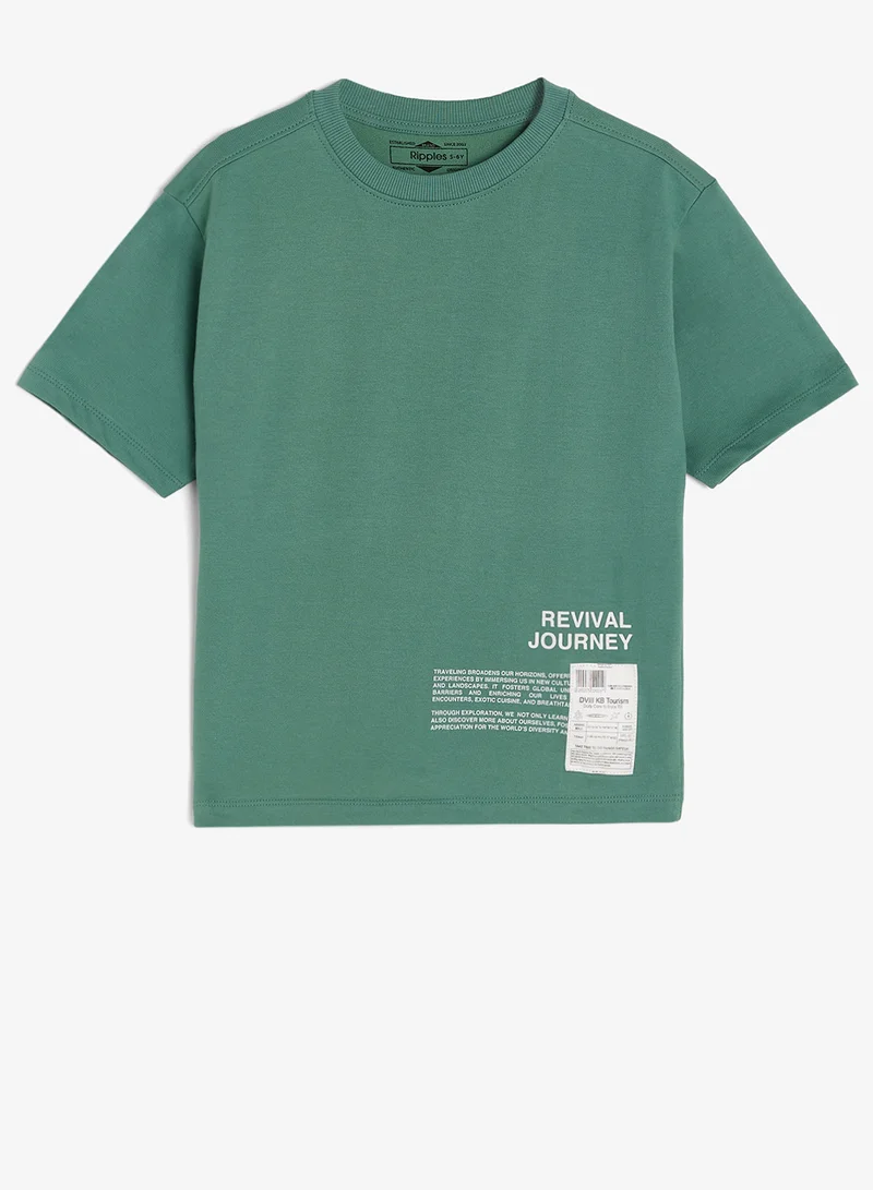 ريبلز مع نمشي Boys Drop Shoulder T-shirt & Shorts Set