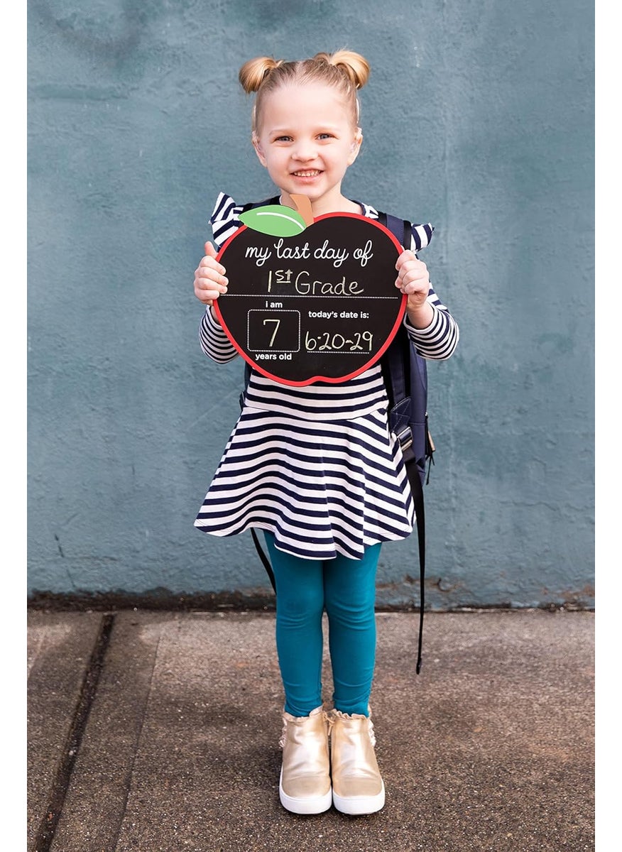 pearhead Pearhead First and Last Day of School Reversible Chalkboard Reusable Photo Sharing Prop with Chalk Celebrate School Memories and Milestones Pack of 2  - Image 4